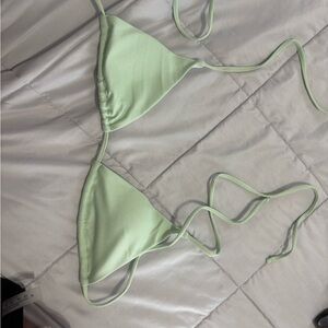 SHEIN Light Green Bikini Top